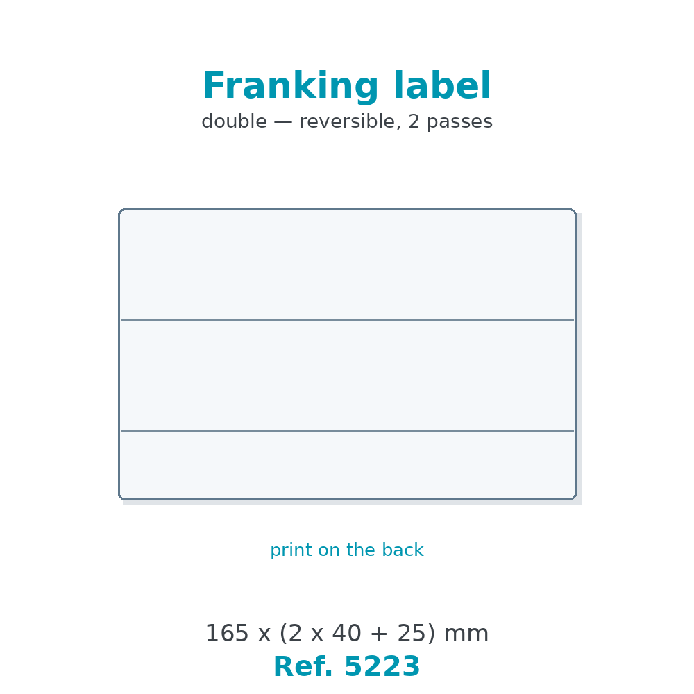 Franking label double - Ref. 5223