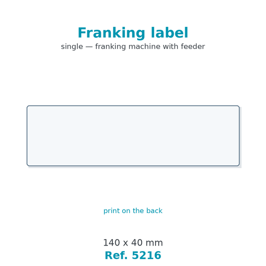 Franking label - Ref. 5216