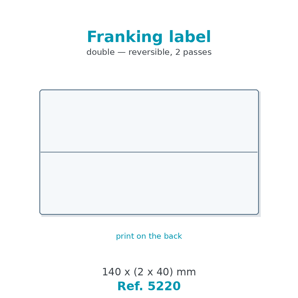 Franking label double - Ref. 5220