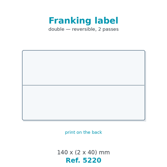 Franking label double - Ref. 5220