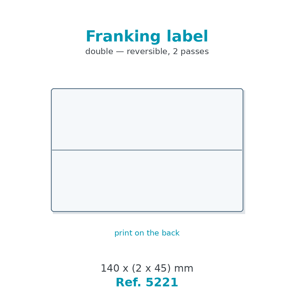Franking label double - Ref. 5221