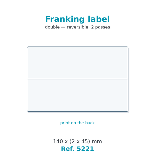 Franking label double - Ref. 5221