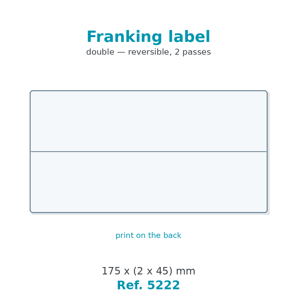 Franking label double - Ref. 5222