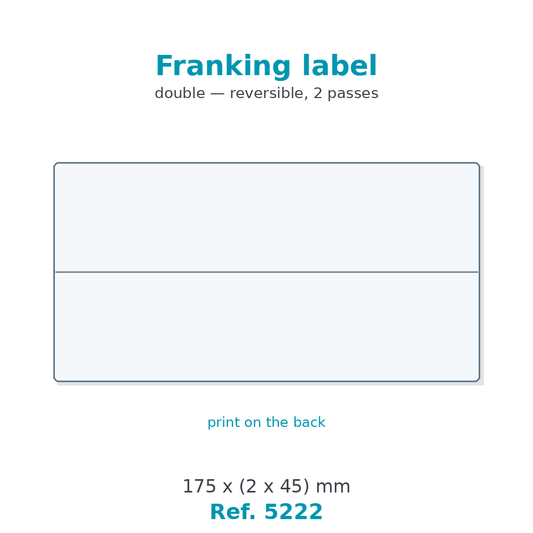 Franking label double - Ref. 5222