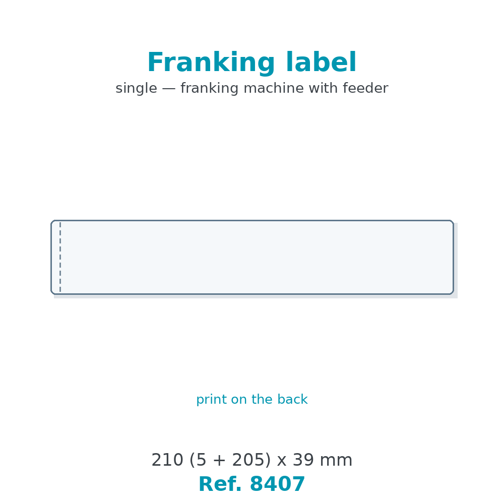 Franking label - Ref. 8407