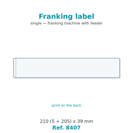 Franking label - Ref. 8407