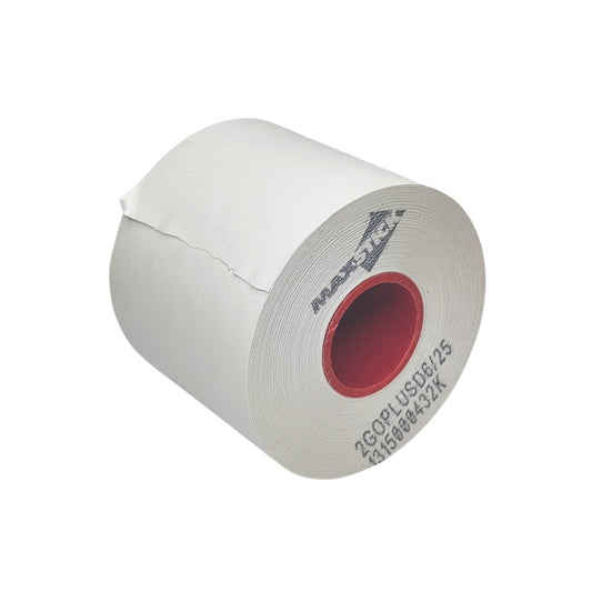 Étiquettes thermiques linerless 58 x 73 x 25 mm - 51.8 m MaxStick Iconex 2GOPlusD, adhésif repositionnable (carton de 24 rouleaux), MS2141702GOPLUSD