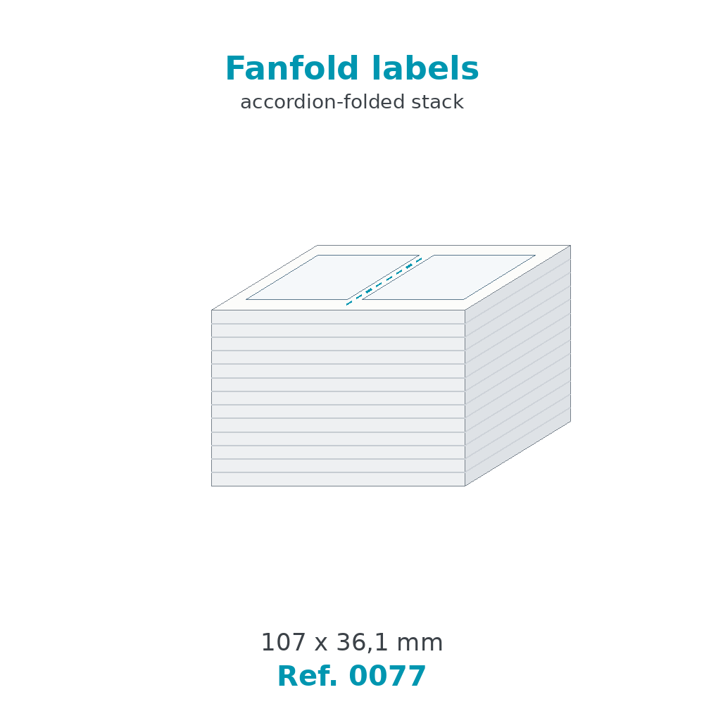 Fanfold labels - Ref. 0077