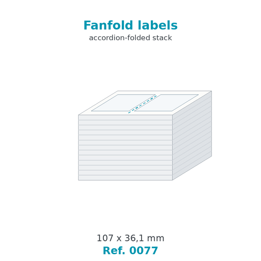 Fanfold labels - Ref. 0077