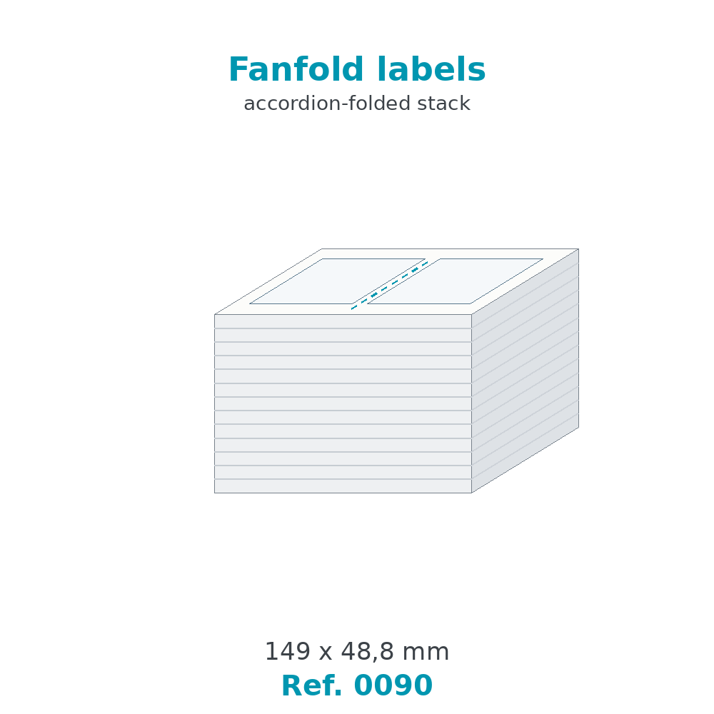 Fanfold labels - Ref. 0090