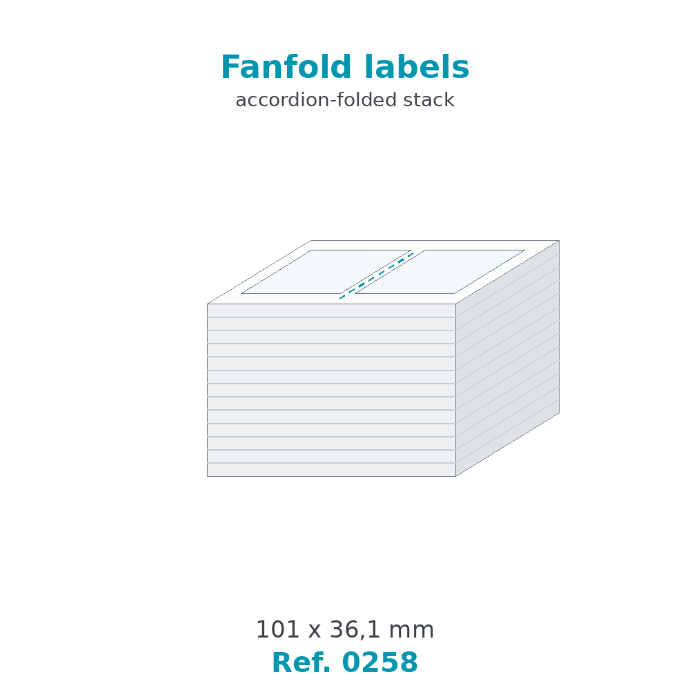 Fanfold labels - Ref. 0258