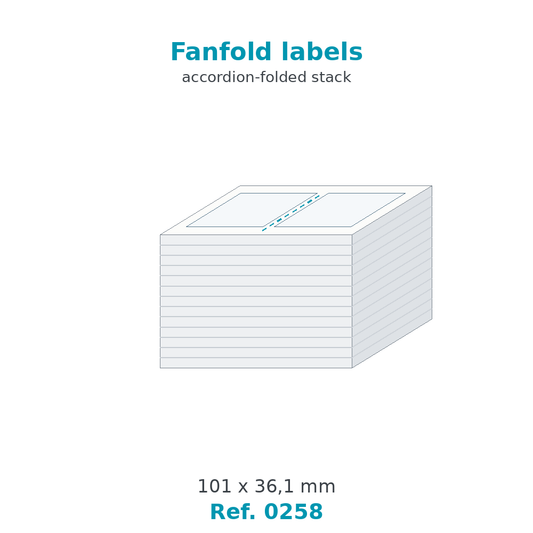 Fanfold labels - Ref. 0258