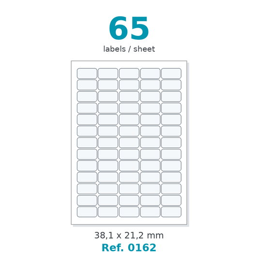 Label sheet layout - Ref. 0162