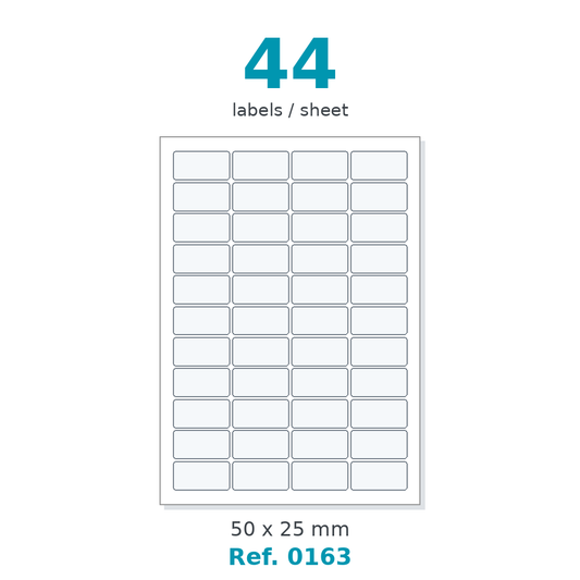 A4 label sheet layout - Ref. 0163