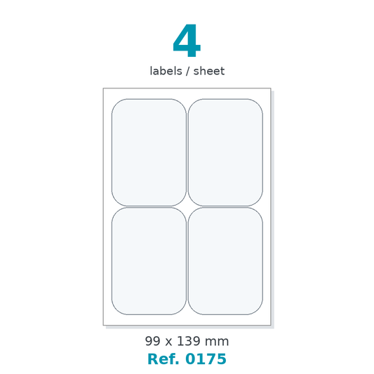 Label sheet layout - Ref. 0175