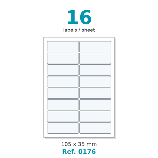A4 label sheet layout - Ref. 0176