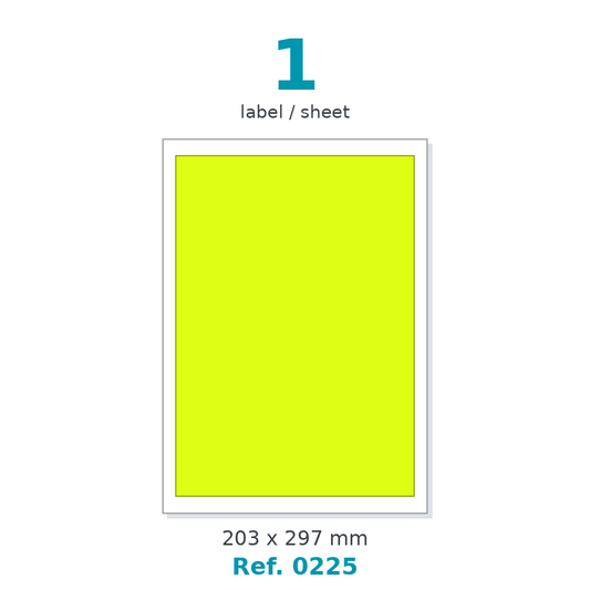 Label sheet layout - Ref. 0225