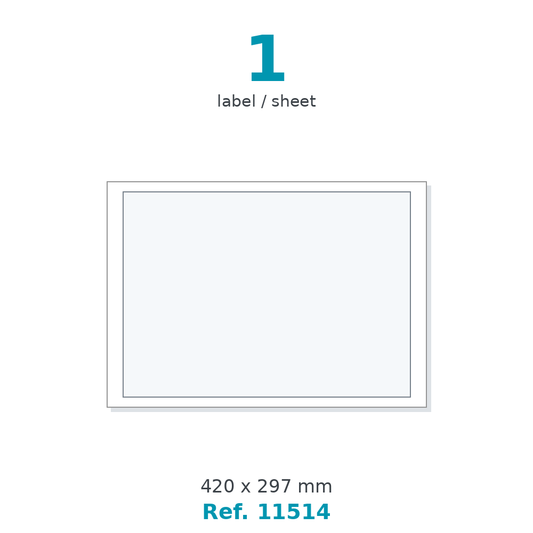 Label sheet layout - Ref. 11514