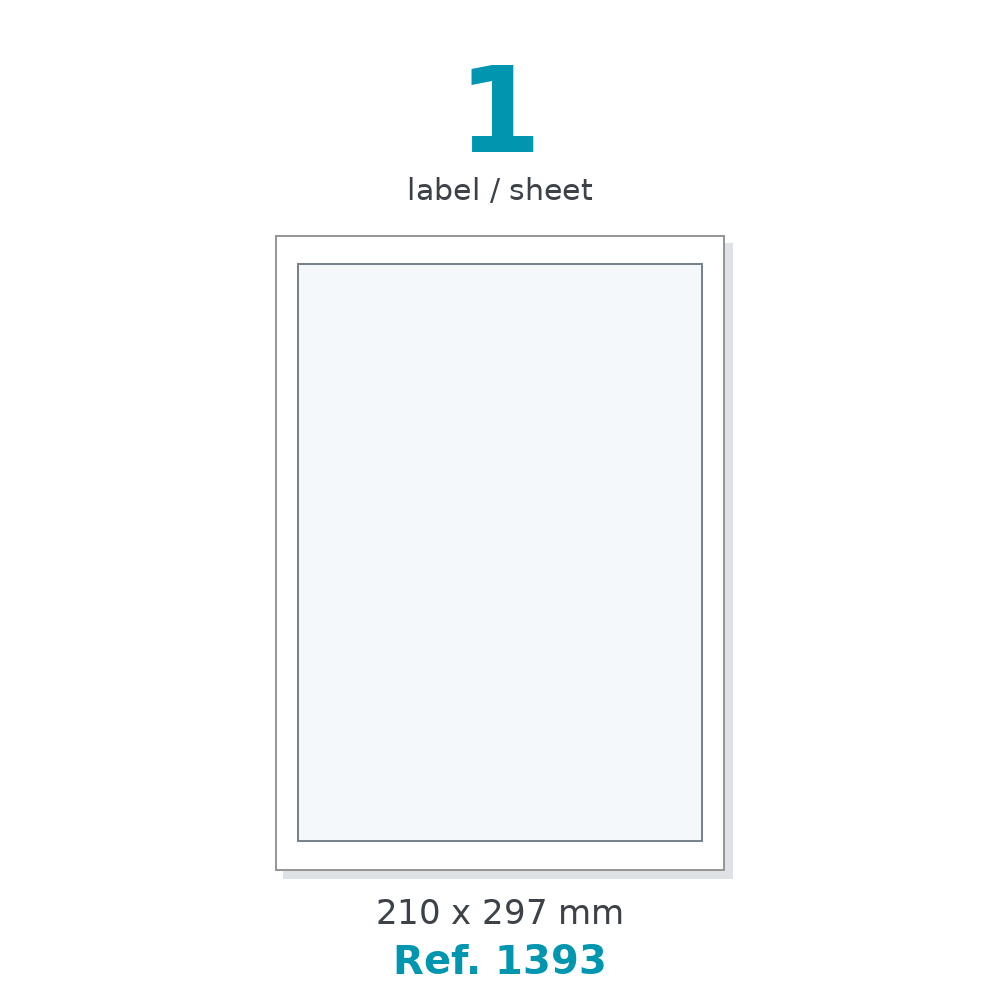 Label sheet layout - Ref. 1393