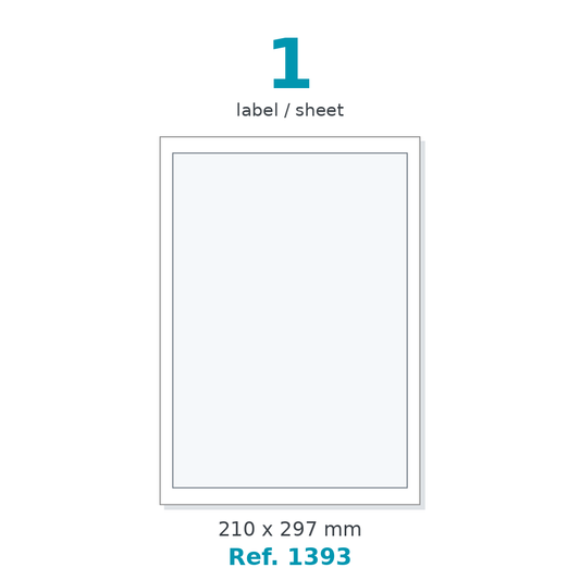 Label sheet layout - Ref. 1393