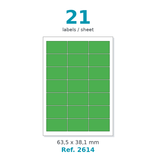 Label sheet layout - Ref. 2614