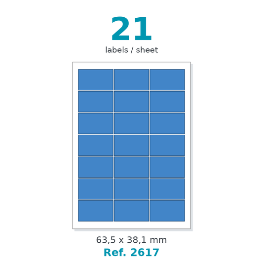 Label sheet layout - Ref. 2617