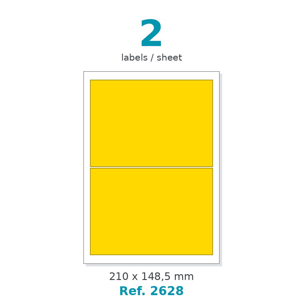 Label sheet layout - Ref. 2628