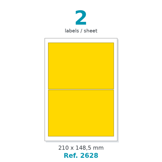 Label sheet layout - Ref. 2628