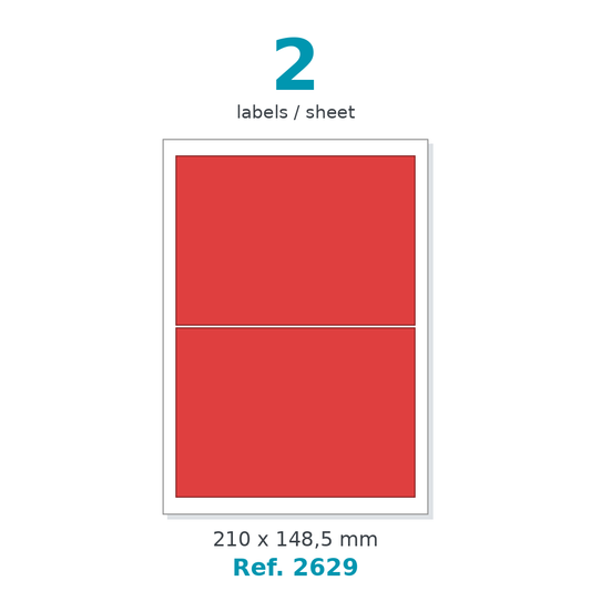 Label sheet layout - Ref. 2629