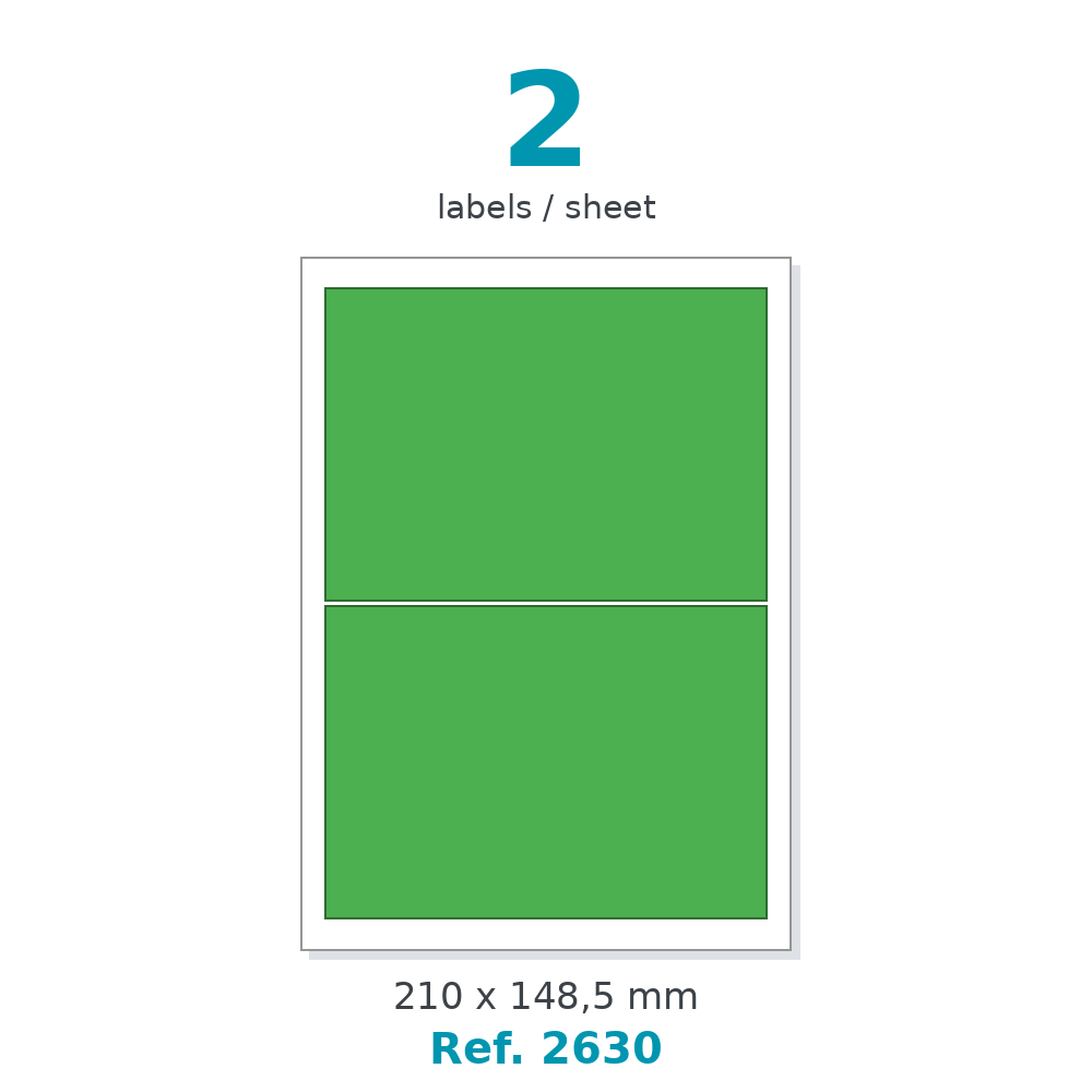Label sheet layout - Ref. 2630