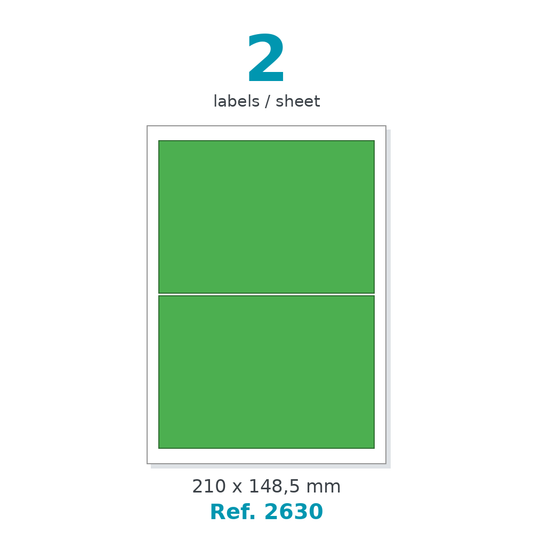 Label sheet layout - Ref. 2630