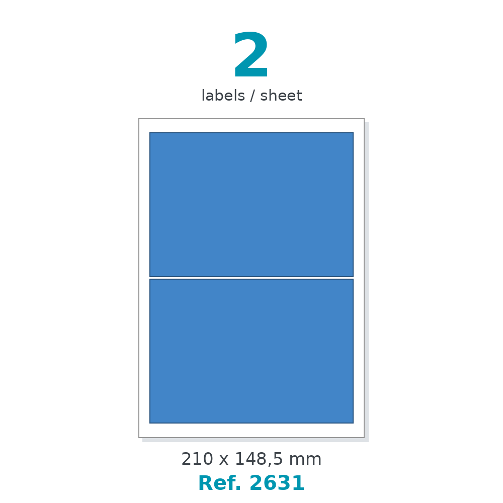Label sheet layout - Ref. 2631