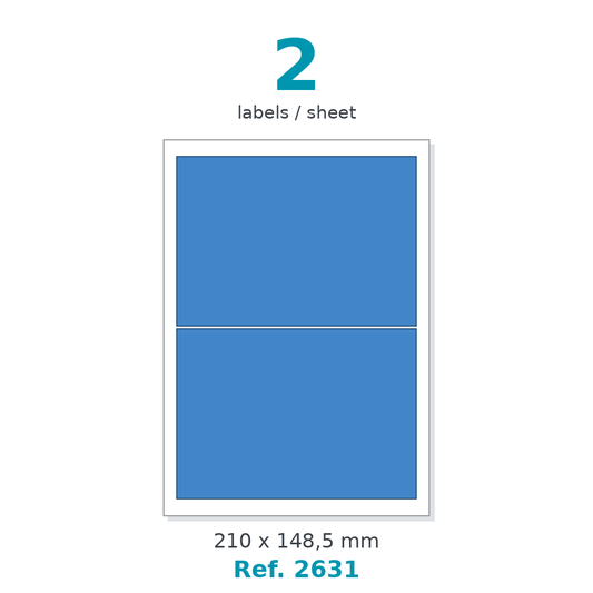 Label sheet layout - Ref. 2631
