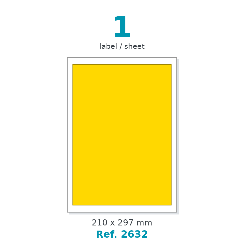 Label sheet layout - Ref. 2632