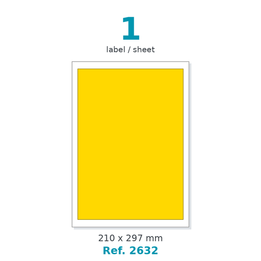 Label sheet layout - Ref. 2632