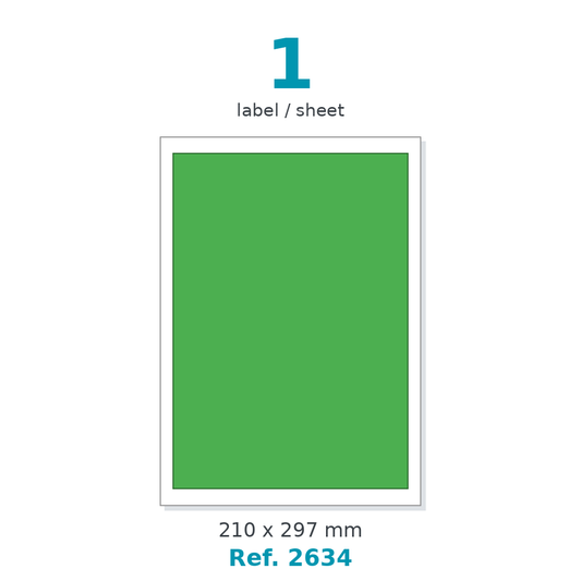 Label sheet layout - Ref. 2634