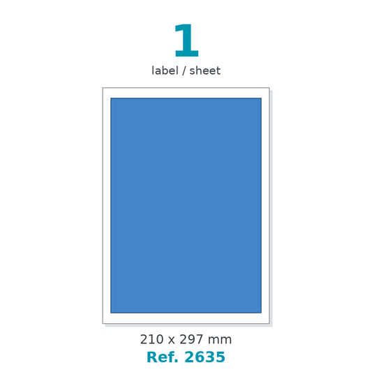 Label sheet layout - Ref. 2635