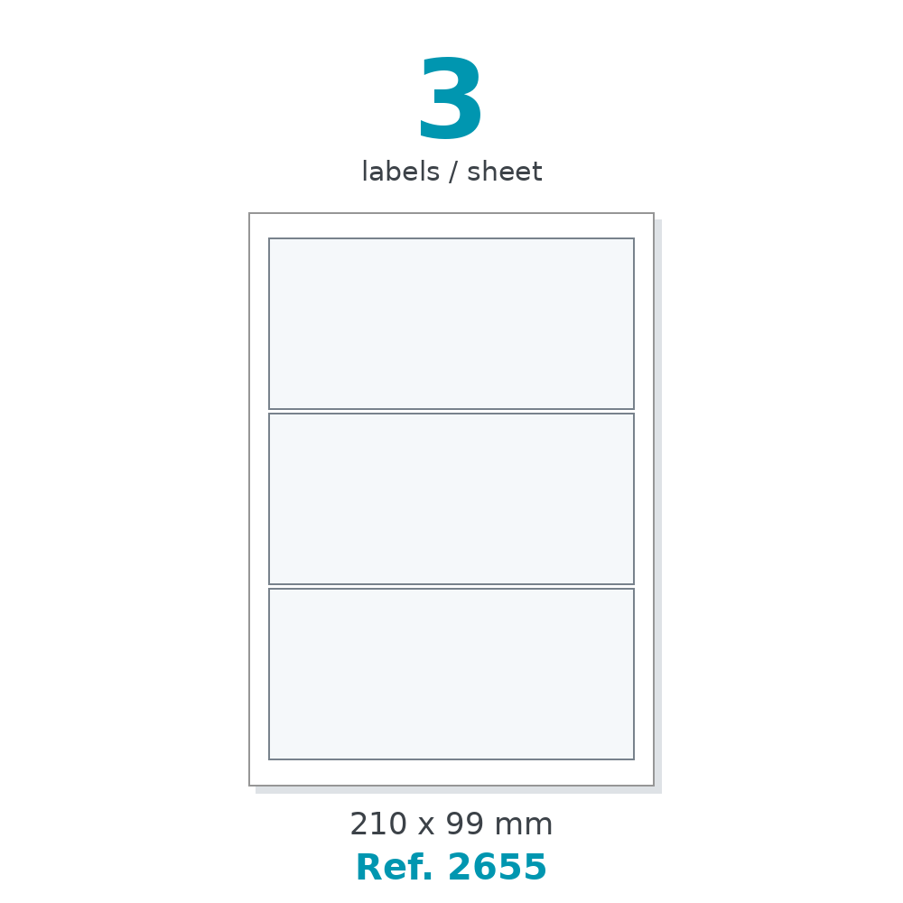 Label sheet layout - Ref. 2655