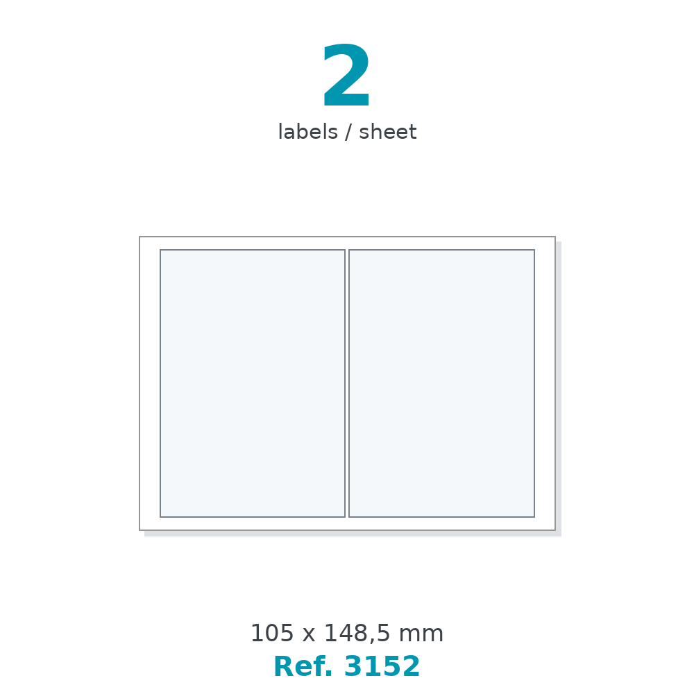 Label sheet layout - Ref. 3152
