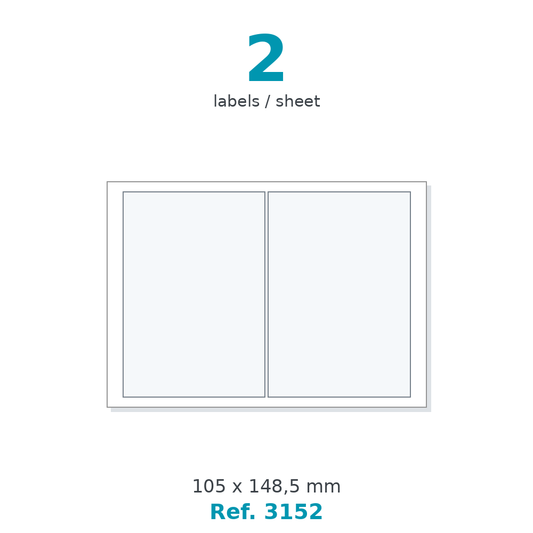 Label sheet layout - Ref. 3152