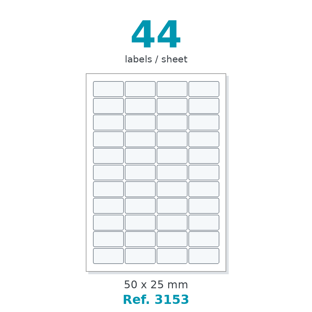 A4 label sheet layout - Ref. 3153