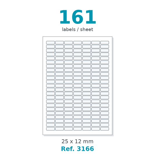 Label sheet layout - Ref. 3166