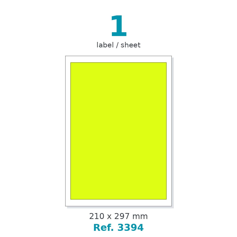 Label sheet layout - Ref. 3394