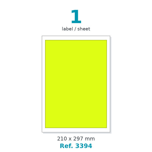 Label sheet layout - Ref. 3394