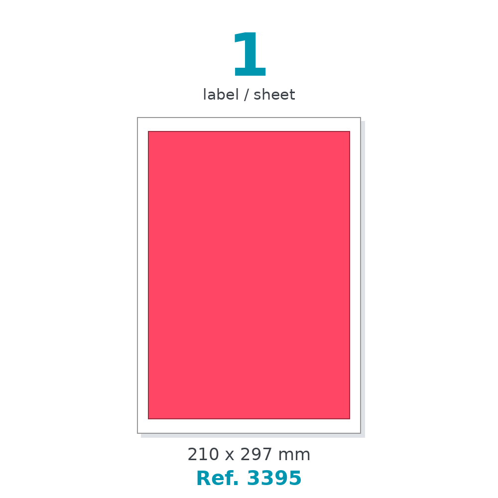 Label sheet layout - Ref. 3395