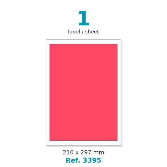 Label sheet layout - Ref. 3395