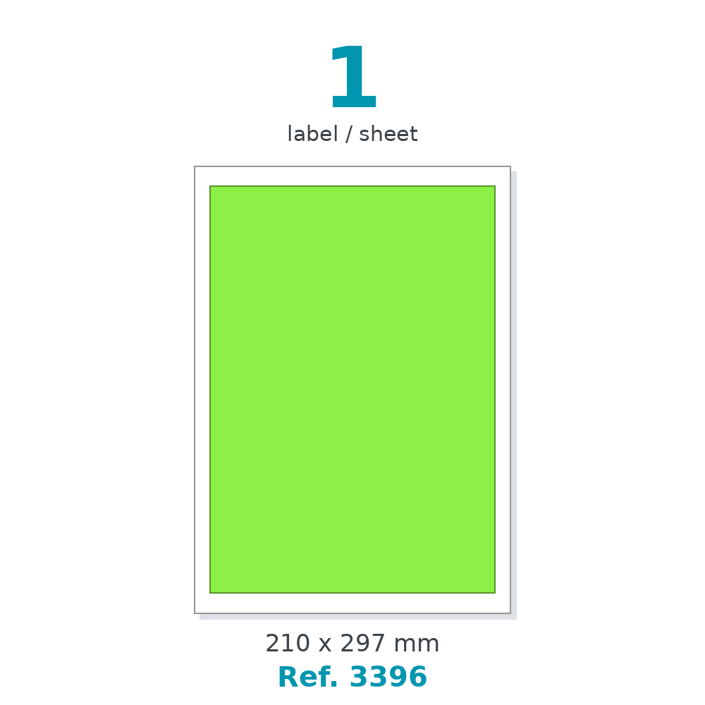 Label sheet layout - Ref. 3396
