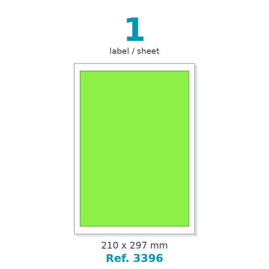 Label sheet layout - Ref. 3396