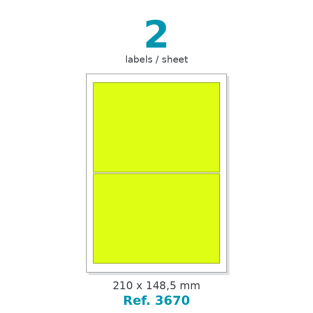 Label sheet layout - Ref. 3670