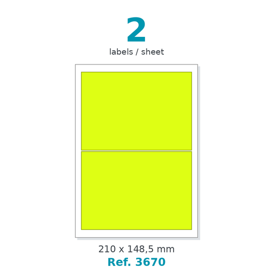 Label sheet layout - Ref. 3670